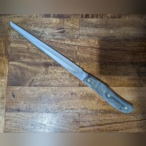 Vintage‎ Ecko arrowhead Stainless Steel 10"  Serrated Bread Knife W/ Wood Handle